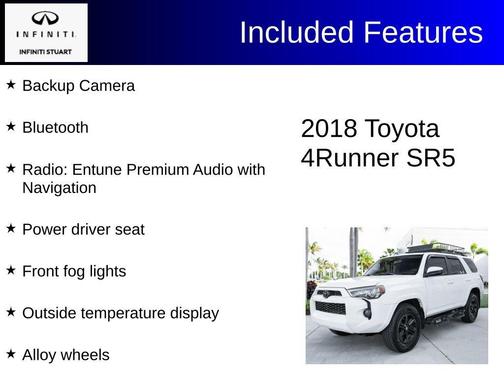 Super White 2018 Toyota 4Runner SR5