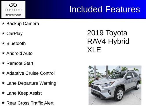 Silver Sky Metallic 2019 Toyota RAV4 Hybrid XLE