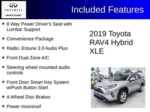 Silver Sky Metallic 2019 Toyota RAV4 Hybrid XLE