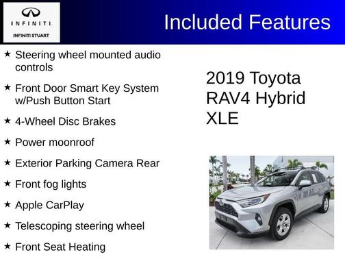 Silver Sky Metallic 2019 Toyota RAV4 Hybrid XLE
