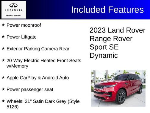 Firenze Red 2023 Land Rover Range Rover Sport SE Dynamic