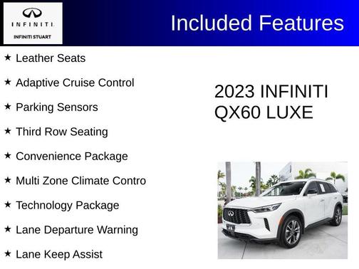 Majestic White 2023 INFINITI QX60 Luxe