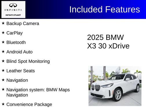 Alpine White 2025 BMW X3 30 xDrive