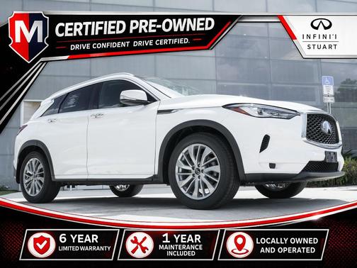 Lunar White 2023 INFINITI QX50 LUXE