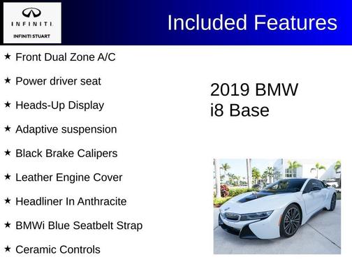 Crystal White Pearl Metallic 2019 BMW i8 Base