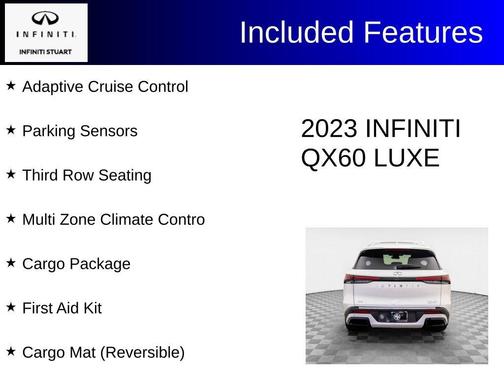 Majestic White 2023 INFINITI QX60 Luxe