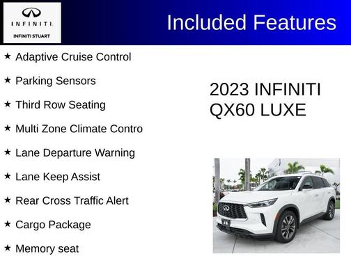 Majestic White 2023 INFINITI QX60 Luxe