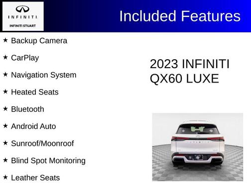 Majestic White 2023 INFINITI QX60 Luxe