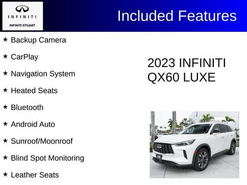 Majestic White 2023 INFINITI QX60 Luxe