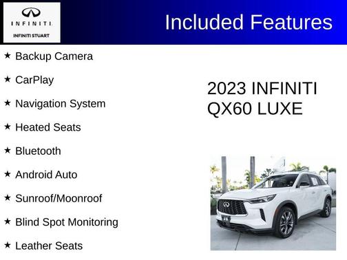 Majestic White 2023 INFINITI QX60 Luxe
