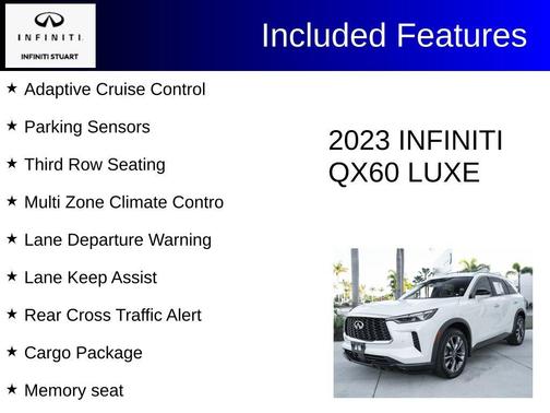Majestic White 2023 INFINITI QX60 Luxe
