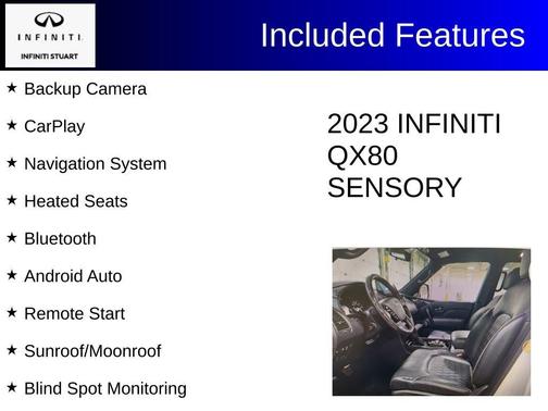 Moonstone White 2023 INFINITI QX80 SENSORY