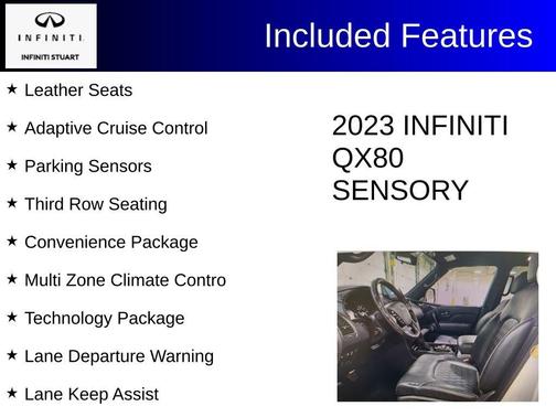 Moonstone White 2023 INFINITI QX80 SENSORY