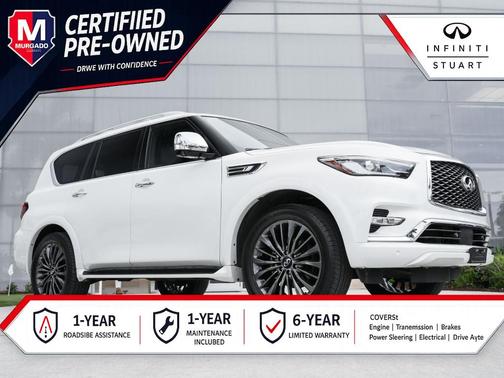 Moonstone White 2023 INFINITI QX80 SENSORY