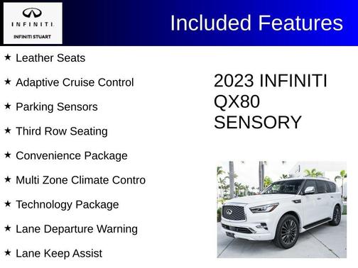 Moonstone White 2023 INFINITI QX80 SENSORY