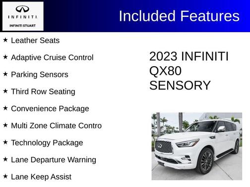 Moonstone White 2023 INFINITI QX80 SENSORY
