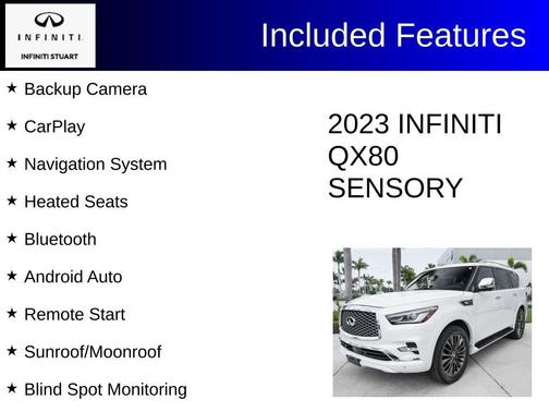 Moonstone White 2023 INFINITI QX80 SENSORY