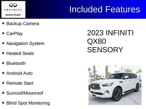 Moonstone White 2023 INFINITI QX80 SENSORY