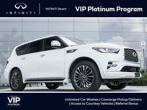 Moonstone White 2023 INFINITI QX80 SENSORY