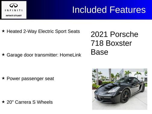 Black 2021 Porsche 718 Boxster Base