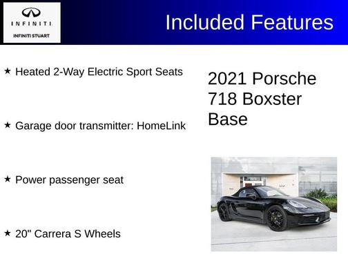 Black 2021 Porsche 718 Boxster Base