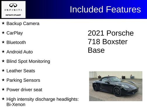 Black 2021 Porsche 718 Boxster Base