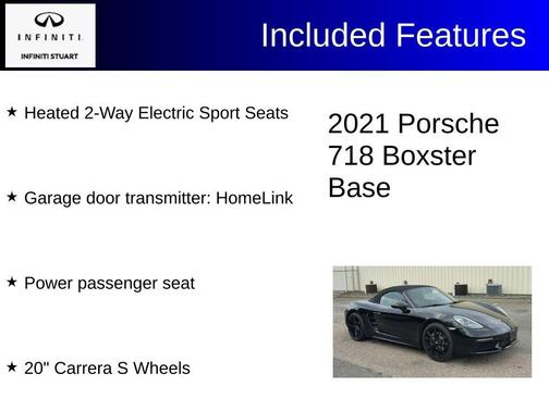 Black 2021 Porsche 718 Boxster Base
