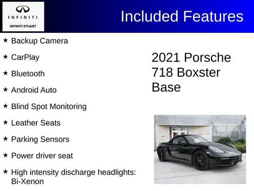 Black 2021 Porsche 718 Boxster Base