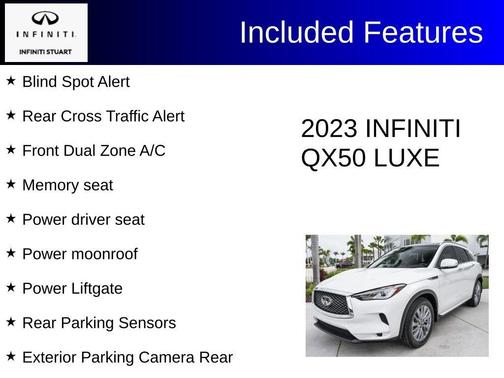 Radiant White 2023 INFINITI QX50 Luxe