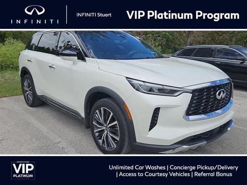 Majestic White / Black Obsidian 2022 INFINITI QX60 AUTOGRAPH