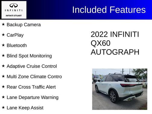 Majestic White / Black Obsidian 2022 INFINITI QX60 AUTOGRAPH