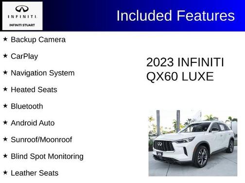 Majestic White 2023 INFINITI QX60 LUXE
