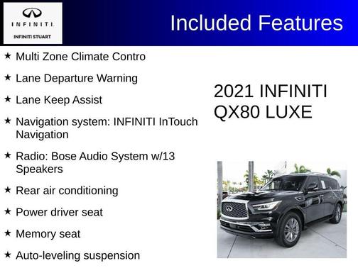 Black Obsidian 2021 INFINITI QX80 Luxe