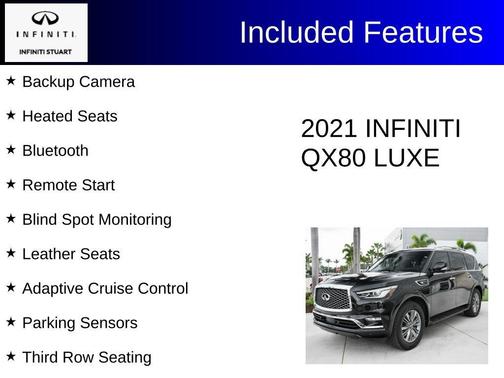 Black Obsidian 2021 INFINITI QX80 Luxe
