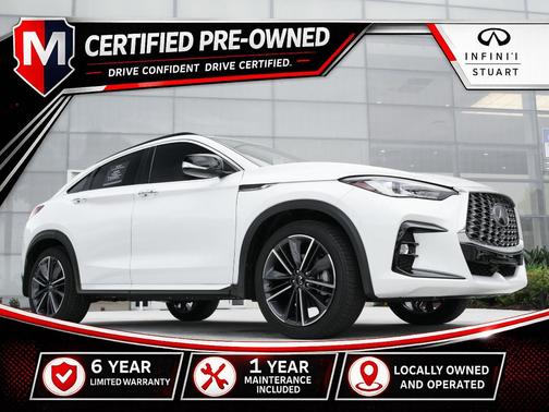 Radiant White 2025 INFINITI QX55 LUXE