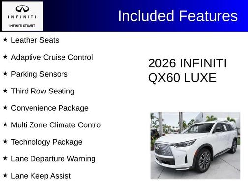 Radiant White 2026 INFINITI QX60 Luxe