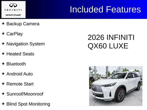 Radiant White 2026 INFINITI QX60 Luxe