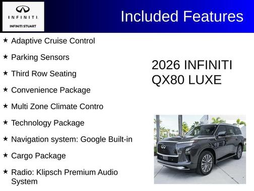 Anthracite Gray 2026 INFINITI QX80 Luxe