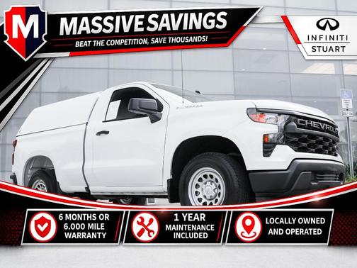 Summit White 2023 Chevrolet Silverado 1500 WT