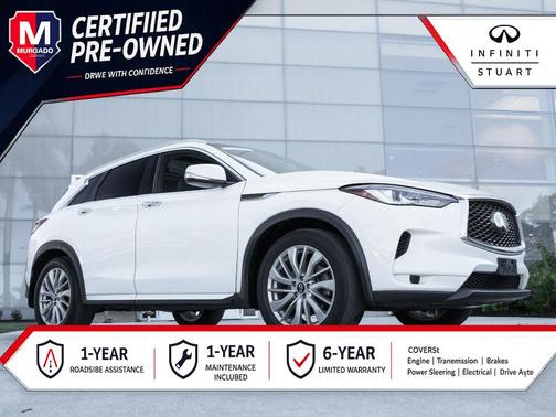 Lunar White 2023 INFINITI QX50 Luxe