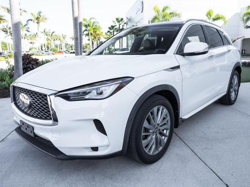 Lunar White 2023 INFINITI QX50 Luxe