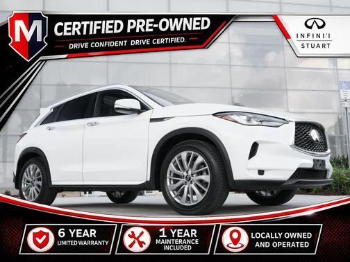 Lunar White 2023 INFINITI QX50 Luxe