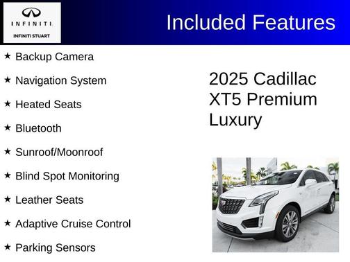 Crystal White Tri-Coat 2025 Cadillac XT5 Premium Luxury