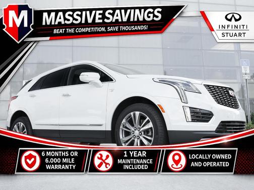 Crystal White Tri-Coat 2025 Cadillac XT5 Premium Luxury