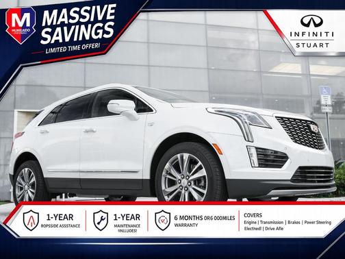 Crystal White Tri-Coat 2025 Cadillac XT5 Premium Luxury