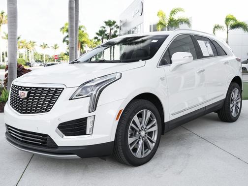 Crystal White Tri-Coat 2025 Cadillac XT5 Premium Luxury