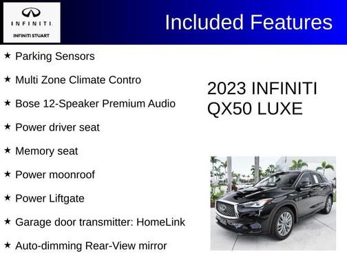Black Obsidian 2023 INFINITI QX50 Luxe