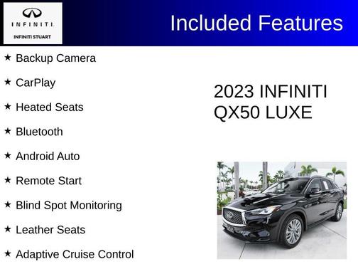 Black Obsidian 2023 INFINITI QX50 Luxe