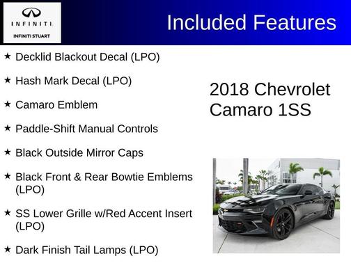 Black 2018 Chevrolet Camaro 1SS