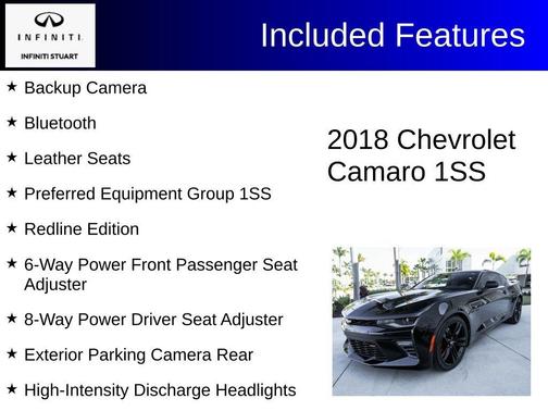 Black 2018 Chevrolet Camaro 1SS